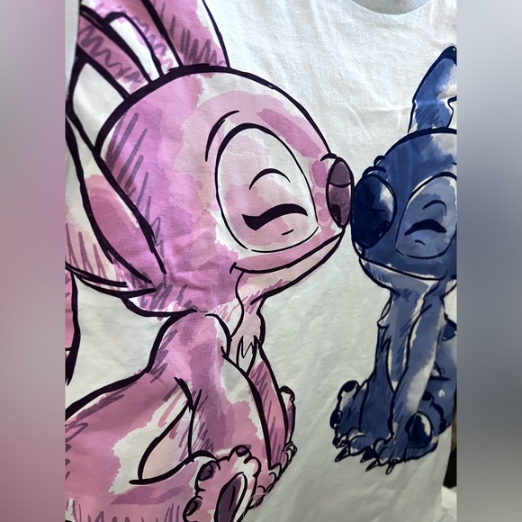 DISNEY STITCH & ANGEL Short Sleeve Tee SIZE MED NWT 2 AVAILABLE - Picture 4 of 11